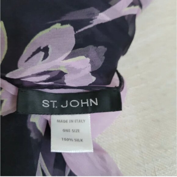 St. John Silk Skarf. 74"×23" ITALY - Picture 3 of 5